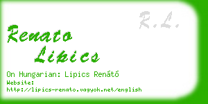 renato lipics business card