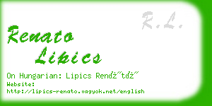 renato lipics business card